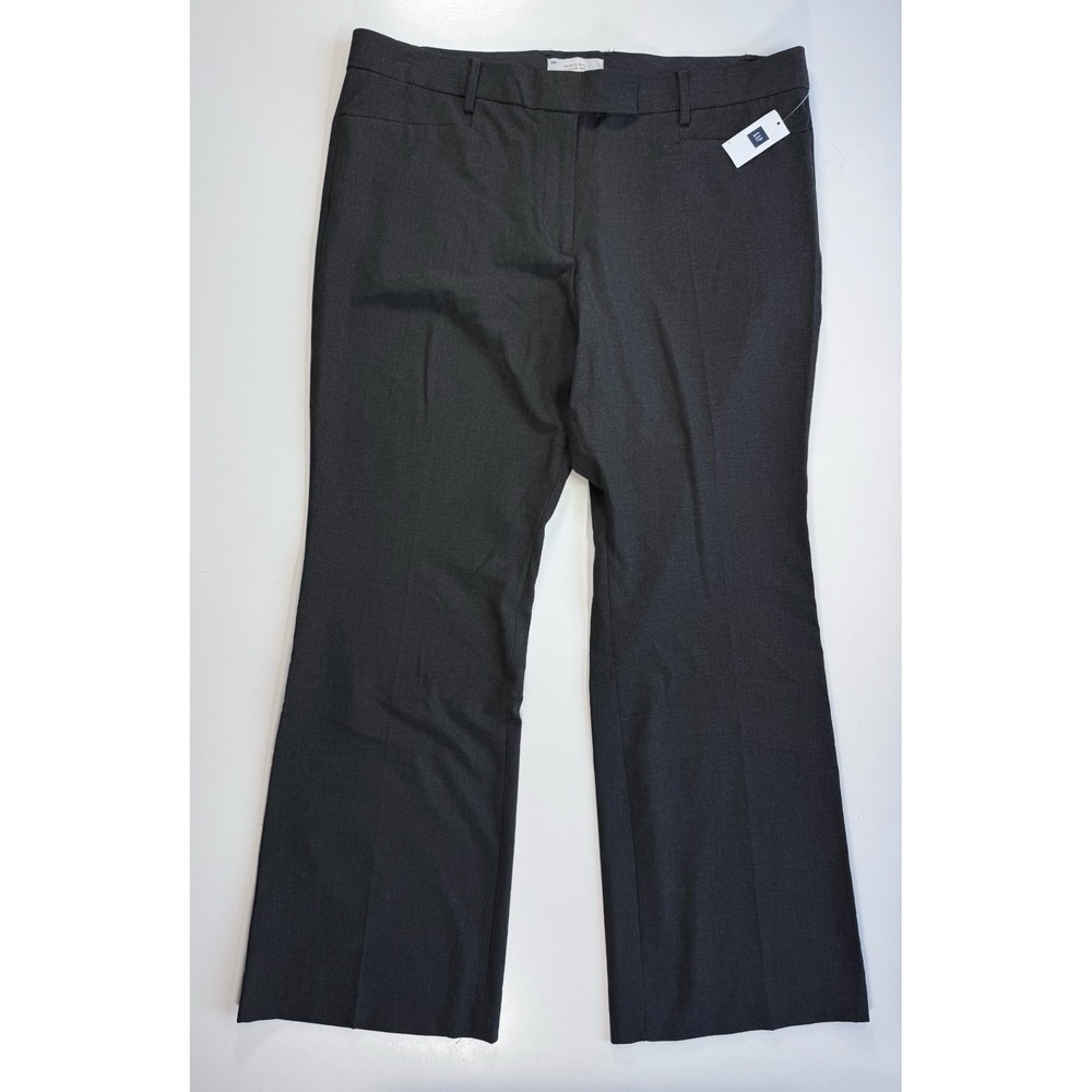 NWT GAP Modern Boot Trouser Dress Pant Womens 16 Short/Petite Gray Stretch